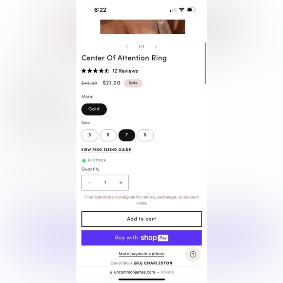 Uncommon James Gold 14K Gold Plated Brass Jewelry - Picture 12 of 15